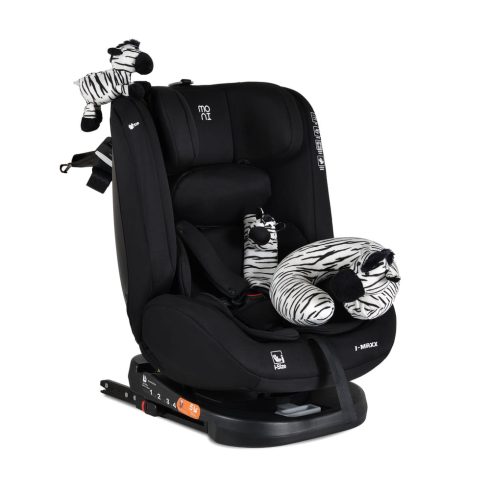 i-MAXX autós ülés,  isofix, forgatható, 2 plüss+párna 40-150cm FEKETE