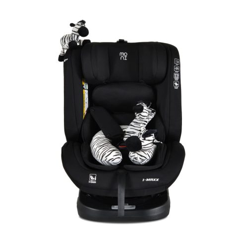 i-MAXX autós ülés,  isofix, forgatható, 2 plüss+párna 40-150cm FEKETE