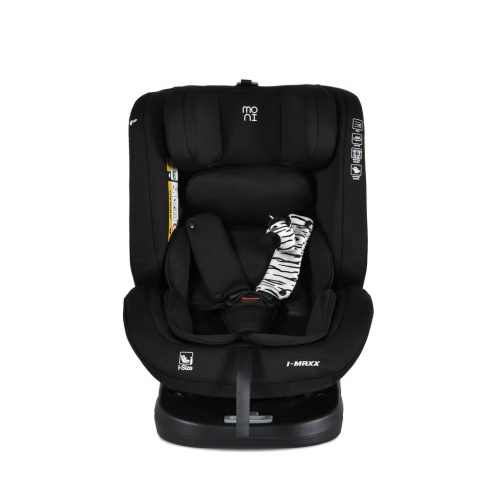 i-MAXX autós ülés,  isofix, forgatható, 2 plüss+párna 40-150cm FEKETE