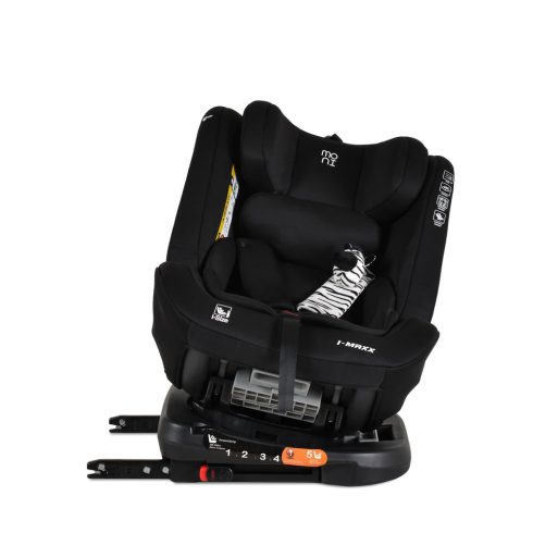 i-MAXX autós ülés,  isofix, forgatható, 2 plüss+párna 40-150cm FEKETE