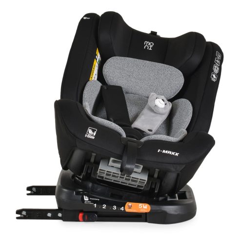 i-MAXX autós ülés,  isofix, forgatható, 2 plüss+párna 40-150cm SZÜRKE