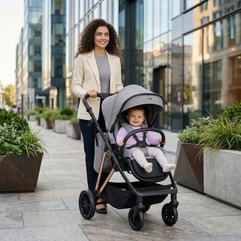 MERCI babakocsi szett 3in1 SZÜRKE