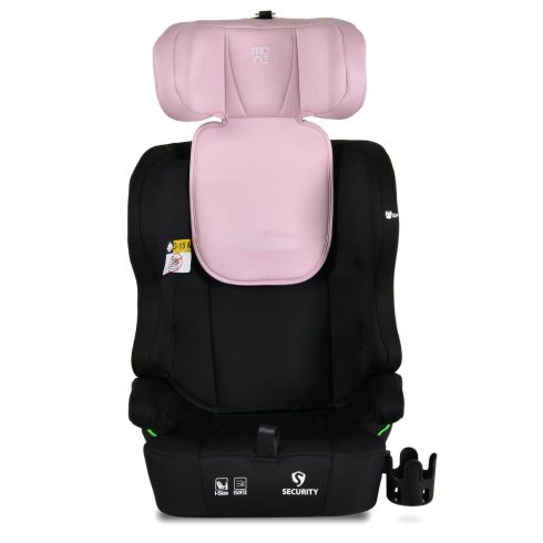 SECURITY autós ülés belső övvel, isofix, ajándék 2plüss+párna 76-150cm PINK