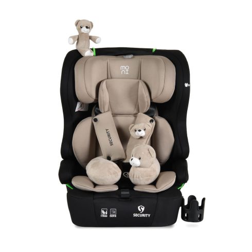 SECURITY autós ülés belső övvel, isofix, ajándék 2plüss+párna 76-150cm BÉZS