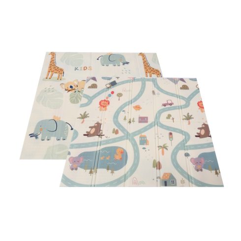 GAMEZONE összecsukható járóka szőnyeggel, 60 labdával 150x200 SZÜRKE