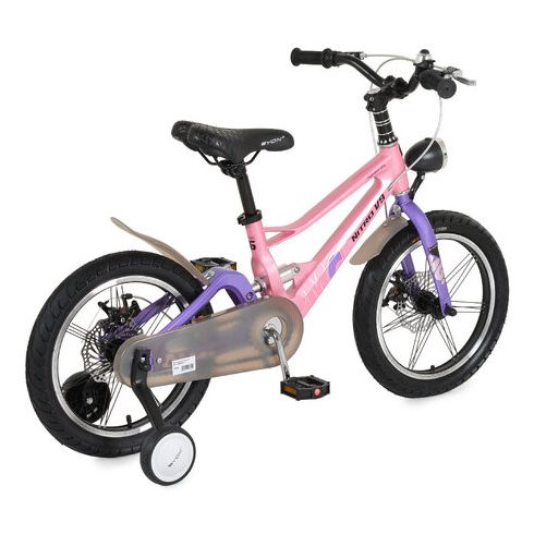 BYOX NitroV9 gyerek kerékpár 16os méret könnyített magnézium vázas PINK