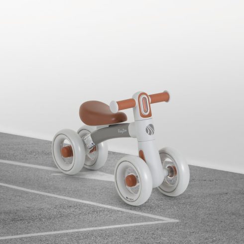 ROLLYBO mini futóbicikli 4 kerekű SZÜRKE/BARNA üléssel