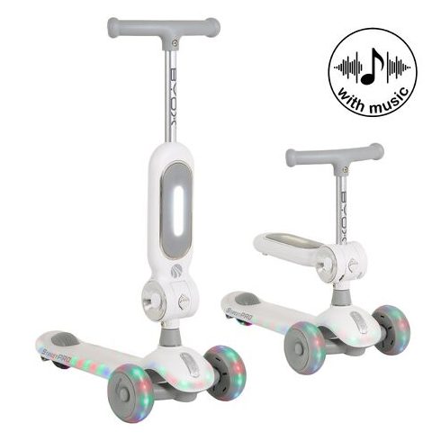 STREETPRO roller 2in1 üléssel, zenél, 30kg-ig SZÜRKE