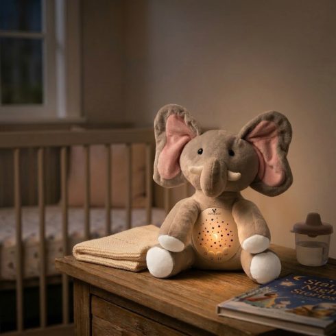 LAMP LULO éjszakai fény, projektor és fehér zaj ELEFÁNT