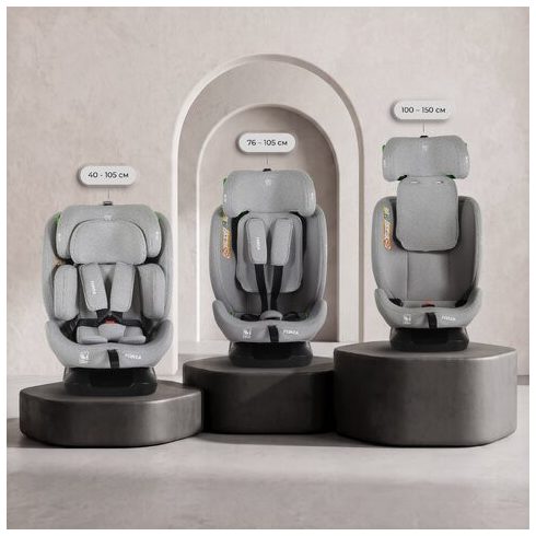 FORZA Prémium autós ülés isofix nélkül 40-150cm SZÜRKE