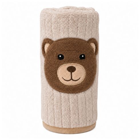 TAKARÓ Honey Bear macifejjel 90x75cm BÉZS
