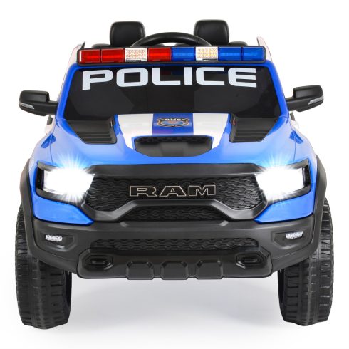 BO RAM MAMMOTH elektromos rendőrautó hangos bemondóval 107cm 2 motoros KÉK
