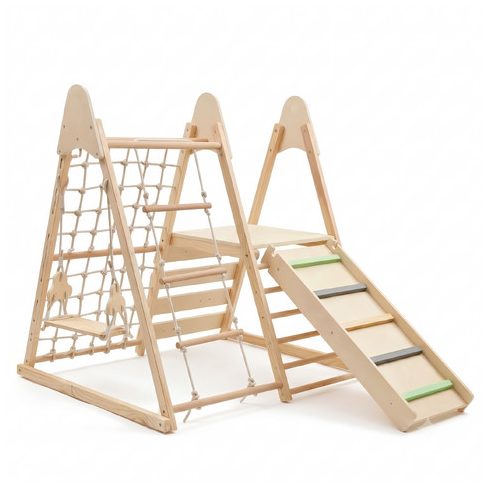 Pikler MONTESSORI fa mászóka hintával Little Gym