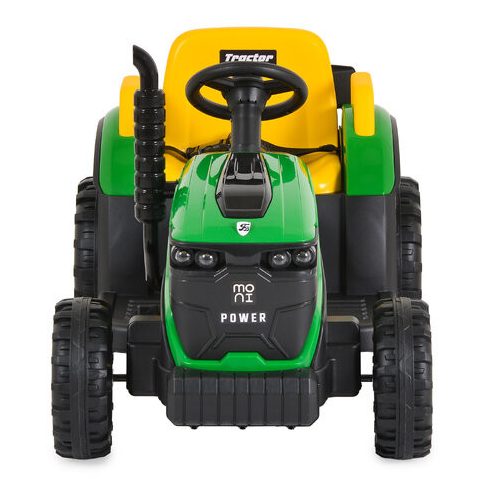 BO TERRON traktor 4 kerekű trélerrel 12V két motoros ZÖLD