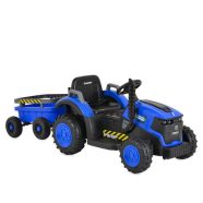 BO TERRON traktor 4 kerekű trélerrel 12V két motoros KÉK