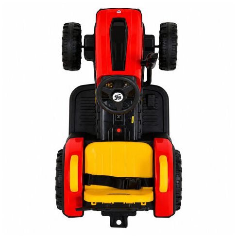 BO TERRON traktor 4 kerekű trélerrel 12V két motoros PIROS