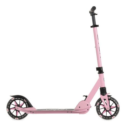 URBAN JUNIOR roller 80 kg-ig, világító kerekekkel, összecsukható PINK