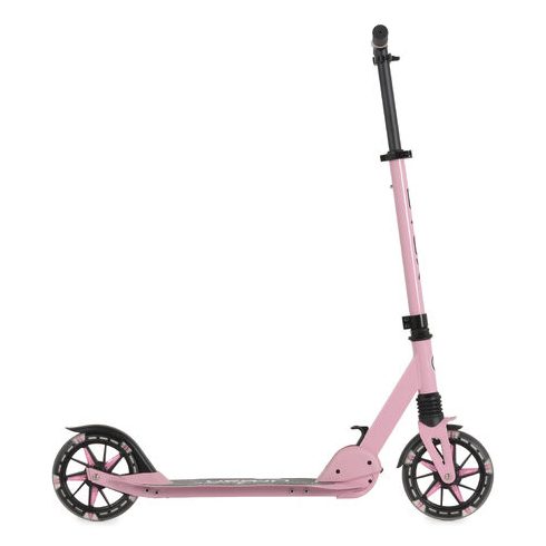 URBAN JUNIOR roller 80 kg-ig, világító kerekekkel, összecsukható PINK