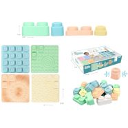   MOCHTOYS Play&Squish szenzorikus szőnyeg - tapilap+ kockák NAGY szett 24db PASZTELL