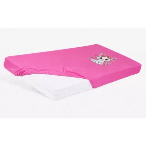 Lepedő babaágyba gumis szegéllyel 60x120 - 70x140cm matracra VPINK/CICA
