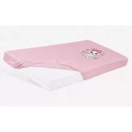   Lepedő babaágyba gumis szegéllyel 60x120 - 70x140cm matracra RÓZSA/KISEGÉR