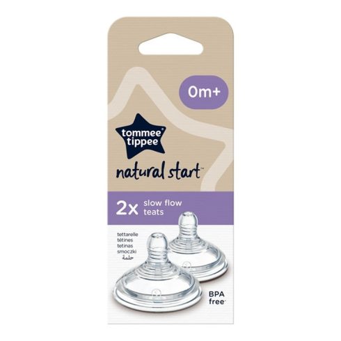 Tommee Tippee Natural Start Etetőcumi Lassú átfolyású 2 db