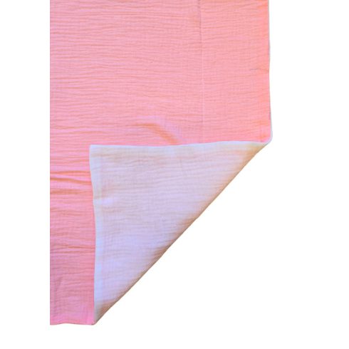 KOKO muszlin Baba ágynemű szett,  takaró 75x100  és párna pink/fehér