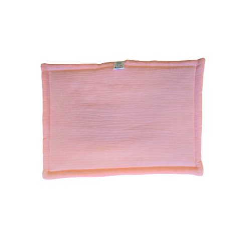 KOKO muszlin Baba ágynemű szett,  takaró 75x100  és párna pink/fehér