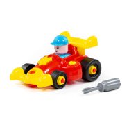   POLESIE műanyag szerelhető FORMA-1 AUTÓ csavarhúzóval PIROS