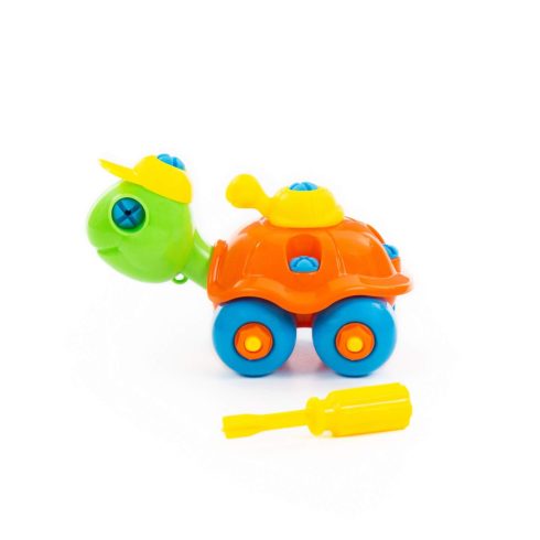 POLESIE műanyag szerelhető TEKNŐS csavarhúzóval PIROS