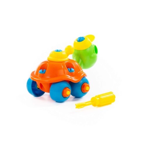 POLESIE műanyag szerelhető TEKNŐS csavarhúzóval PIROS