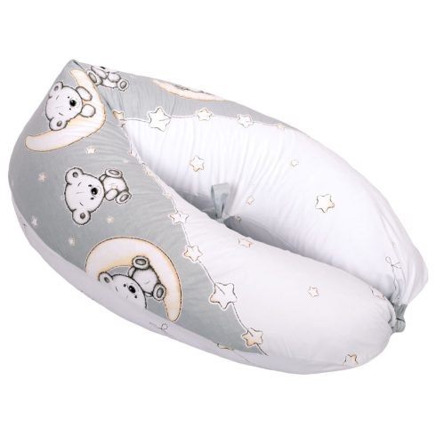 DOMBABY terhességi és szoptatós párna 30x120 cm SZÜRKE CSILLAGOS