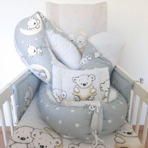 DOMBABY terhességi és szoptatós párna 30x120 cm SZÜRKE CSILLAGOS