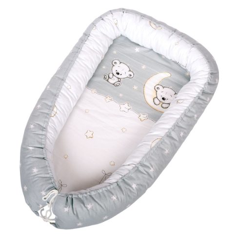 DOMBABY Babafészek  50x75cm  SZÜRKE CSILLAGOS