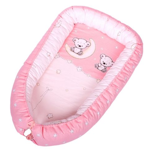 DOMBABY Babafészek  50x75cm PINK CSILLAGOS