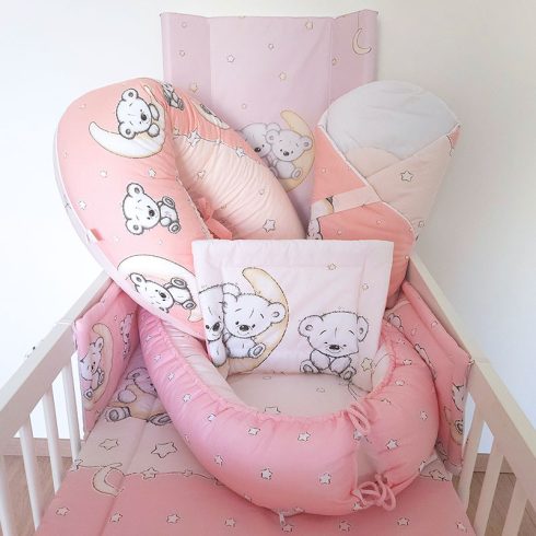 DOMBABY Babafészek  50x75cm PINK CSILLAGOS