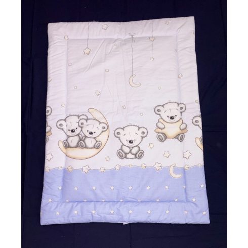 DOMBABY 3 részes ágynemű garnitúra fejvédővel  MACIS KÉK