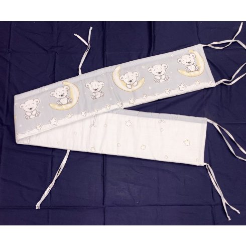 DOMBABY 3 részes ágynemű garnitúra fejvédővel  MACIS SZÜRKE