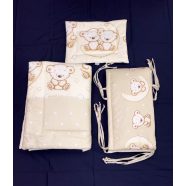   DOMBABY 3 részes ágynemű garnitúra fejvédővel  MACIS BÉZS