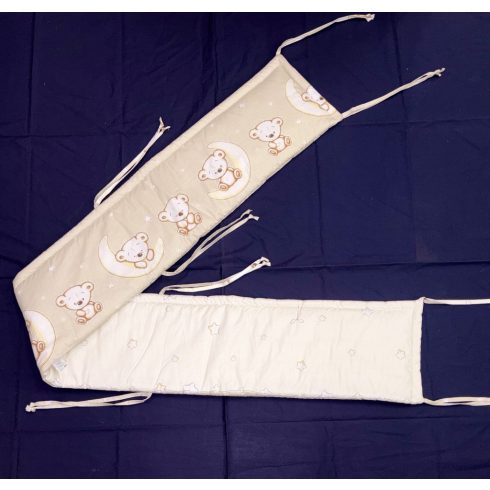 DOMBABY 3 részes ágynemű garnitúra fejvédővel  MACIS BÉZS